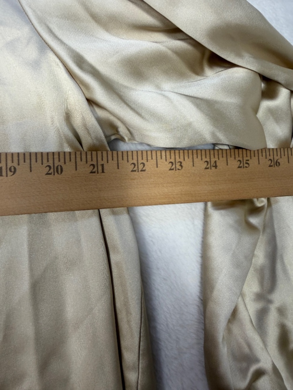 H&M Dress Womens Size Medium Cream Satin Mock Neck Long Sleeve Quiet Luxury - Picture 6 of 8